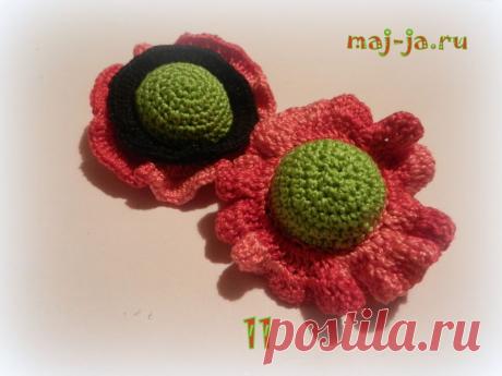 Мастер класс вязаный крючком мак