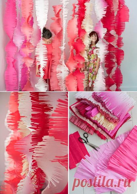 Большая оранжевая гирлянда своими руками