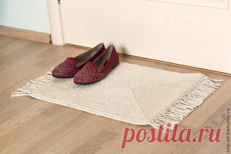 Вяжем по канве уютный коврик (Вязание крючком) | Журнал Вдохновение Рукодельницы