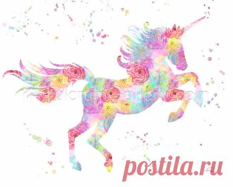 Unicorn White Fine Art Print Рамоны Мердок на FulcrumGallery.com