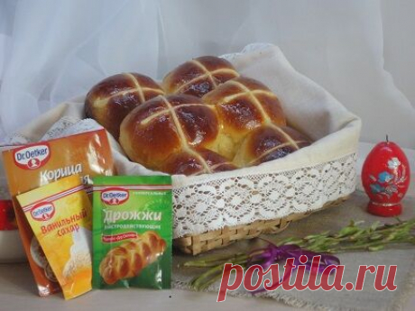 Английские пасхальные булочки (Hot cross buns) пошаговый рецепт с фото
