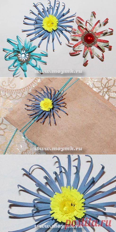 Бумажные цветы своими руками. Бумажные астры для декора. Новый мастер-класс от сайта moymk.ru