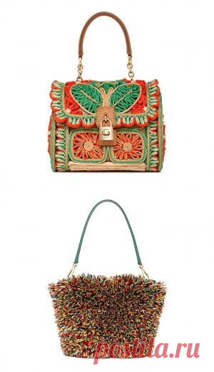 Irish crochet &: Модные вязаные сумки от Dolce & Gabbana