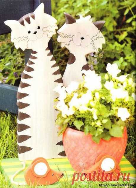 Садовая скульптура из дерева. Идея.