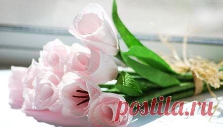 Как сделать тюльпан из бумаги / Я - суперпупер