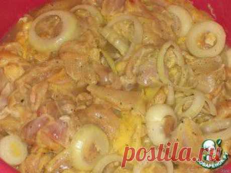 Куриный шашлык с картошкой в духовке