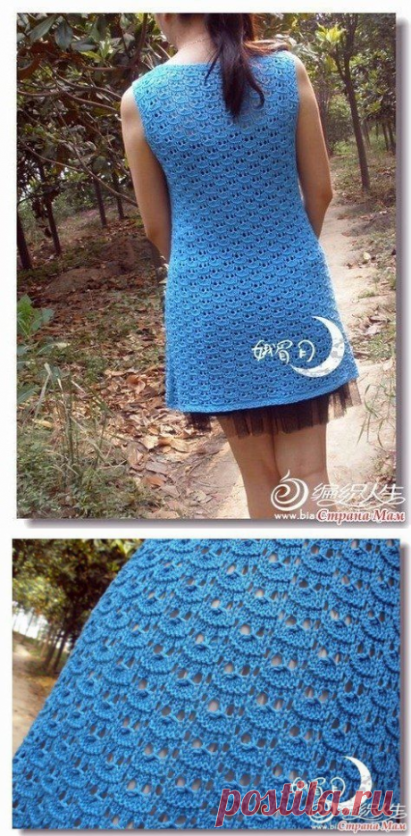 Ажурная туника-безрукавка оригинальным узором. Спицами. Схемы. / Обсуждение на LiveInternet - Российский Сервис Онлайн-Дневников