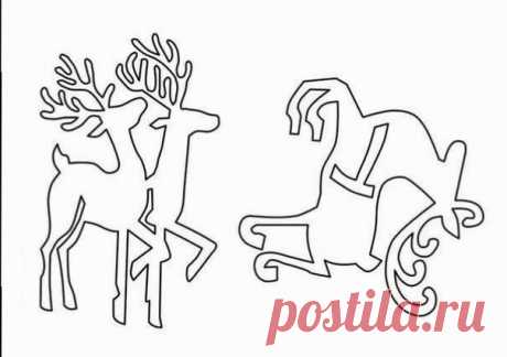 Новогодние вытынанки: шаблоны и схемы на окна 2018, как изготовить - фото
