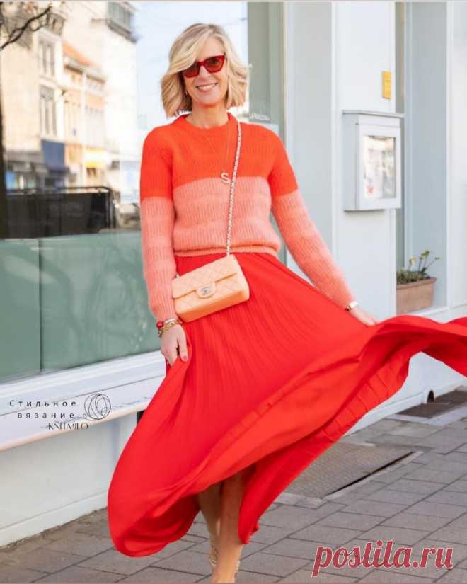 Вдохновение цветом. Стильные образы с вязаными изделиями от Софи Ван де Вивер. 45 фото! Я просто не могла сделать подборку меньше. | Стильное вязание KNITMILO | Дзен