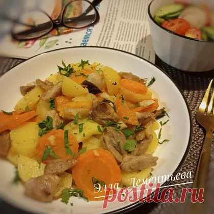 Картофель с овощами и грибами в рукаве 83 ккал рецепт с фото пошаговый от Элла Дементьева ✓Амбассадор - Овкусе.ру