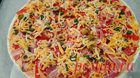 ЭТО ВКУСНЕЕ ЧЕМ ПИЦЦА! Вкусняшка на тонком лаваше за 10 минут.Быстрый ЗАВТРАК! | Готовим с Любаней! | Дзен