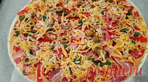 ЭТО ВКУСНЕЕ ЧЕМ ПИЦЦА! Вкусняшка на тонком лаваше за 10 минут.Быстрый ЗАВТРАК! | Готовим с Любаней! | Дзен