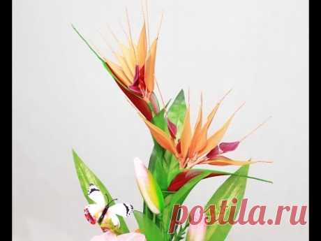 Tập 5: Làm hoa THIÊN ĐIỂU bằng vải voan - How to make BIRDS OF PARADISE stocking flower