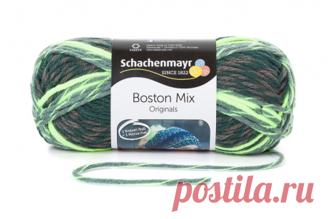 Пряжа &quot;Schachenmayr original. Boston Mix&quot;, 100 м, 100 г, цвет: 00082, желтый, серый, темно-зеленый