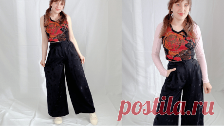 High Waist Wide Leg Pants DIY - Free PDF - Sparrow Refashion: A Blog for Sewing Lovers and DIY Enthusiasts
