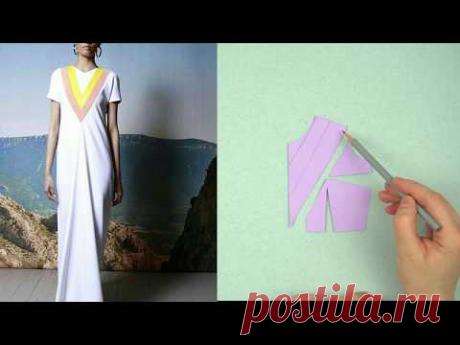 Моделирование платья без вытачек с треугольными вставками / Bespoked.ru