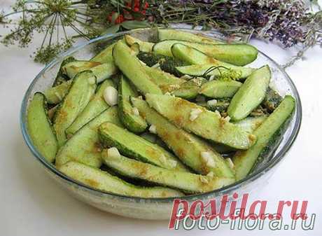 Маринованные огурцы дольками - Заготовки на зиму