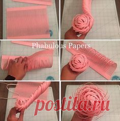 Ажурные бумажные цветы для праздничного декора - Домашний hand-made