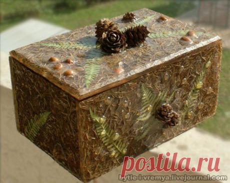 Шкатулка из эпоксидной смолы.
