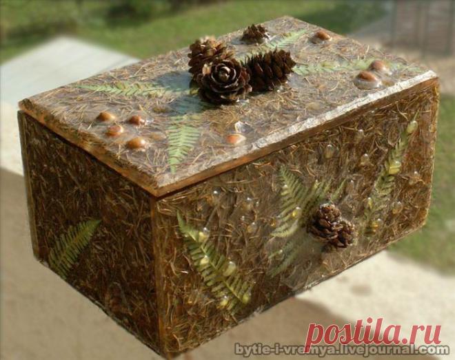 Шкатулка из эпоксидной смолы.