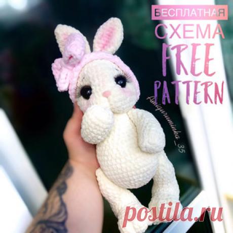 Зайка амигуруми. Схемы и описания для вязания игрушек крючком! Бесплатный мастер-класс от @amiguruminka_35 по вязанию плюшевой зайки крючком. Высота вязаной игрушки примерно 25 см без учёта ушек. Для изготовления…