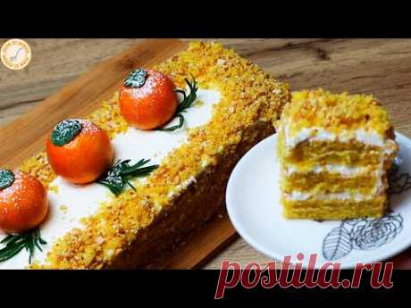Потрясающий ТЫКВЕННЫЙ ТОРТ 🍰 Нежный апельсиновый вкус, запах и цвет | Меню от Ксюши