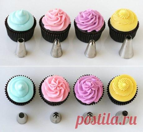 Виды кондитерских насадок для украшения тортов и пирожных / Рукоделие