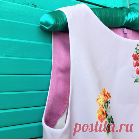 Обработка цельнокроеной обтачкой платья без рукавов — Мастер-классы на BurdaStyle.ru
