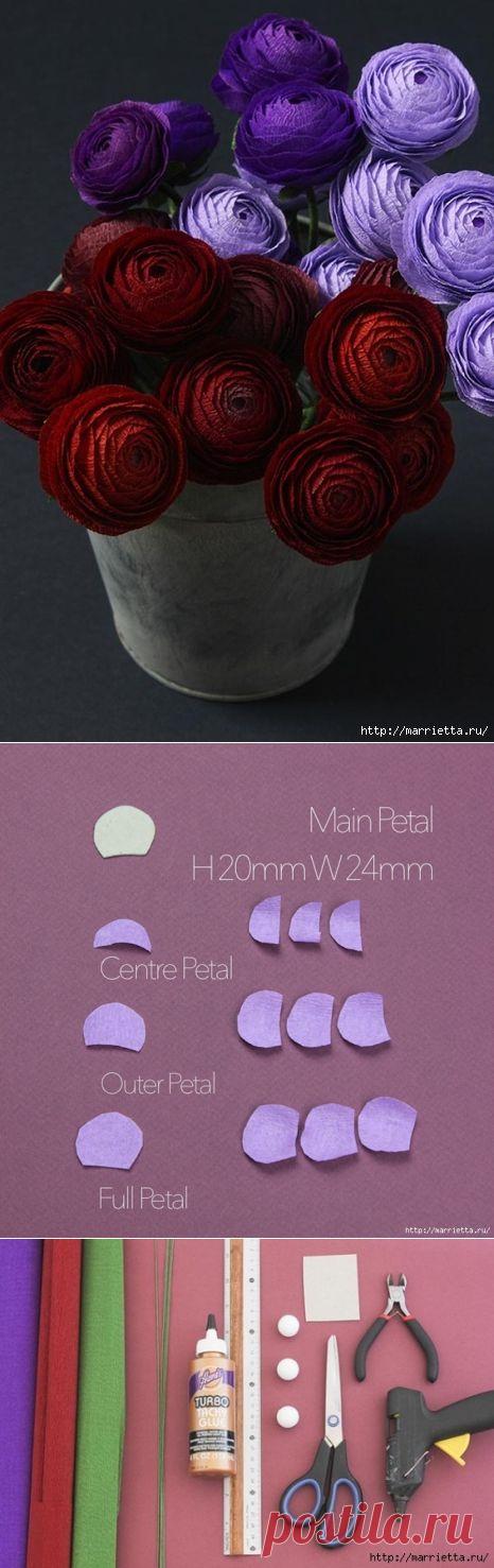 ЛЮТИКИ из креповой бумаги. Мастер-класс | Варварушка-Рукодельница