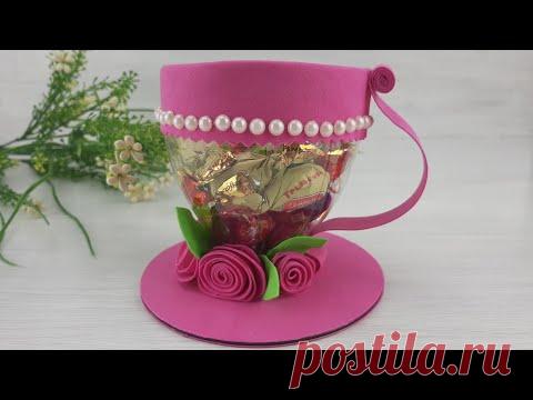 Чашка конфетница из пластиковой бутылки!