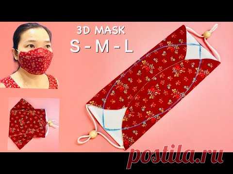 ОЧКИ БЕЗ ТУМАНА - Очень быстрое и простое руководство по шитью 3D-маски для лица / Размер S, M, L