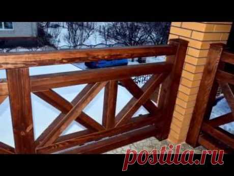 Ограждения для балконов и террас из дерева.