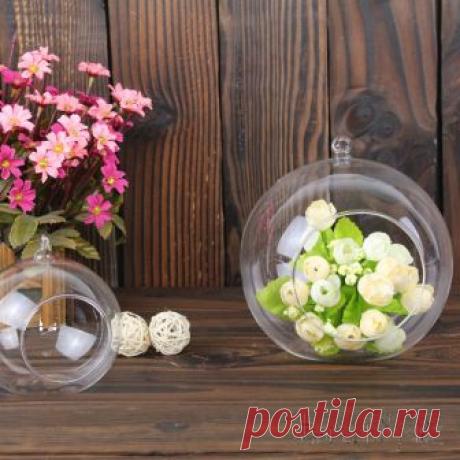 2018 Террариум шар земной шар Форма ясно висит Стекло ваза цветочных растений Террариум контейнер микро пейзаж DIY Свадьба Home Decor купить на AliExpress
