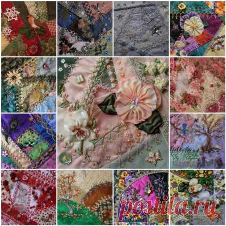 Крейзи-квилт или безумные лоскутки Крейзи-квилт (англ. crazy quilt) или безумные (сумасшедшие) лоскутки - очень необычная творческая техника, в которой смешалось множество швейных техник.