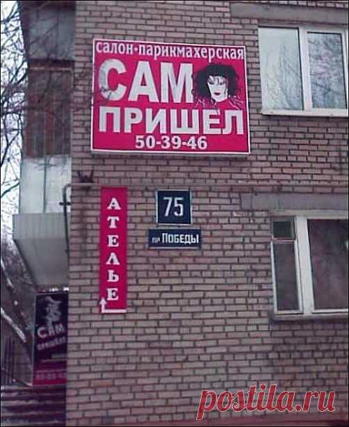 Парикмахерская начинается с вывески | КУРЬЕЗЫ
