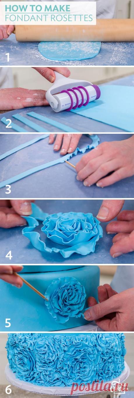 How-To Make a Fondant Rosette and Apply to Cake