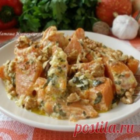 Тыква, тушеная в сметане – прекрасный гарнир к мясу!