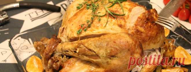 Рецепт лучшей запеченной индейки с мандаринами и розмарином