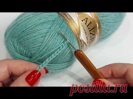 😎ВЫ НЕ ПОВЕРИТЕ, КАК КРАСИВО ПОЛУЧАЕТСЯ! ✌Всего 2 ряда! (вязание крючком для начинающих) / Crochet