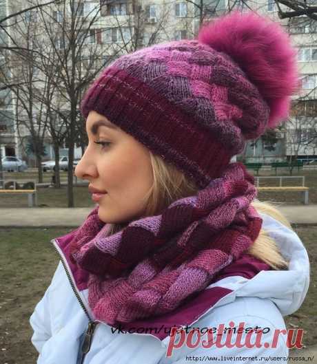 Вяжем в технике энтрелак