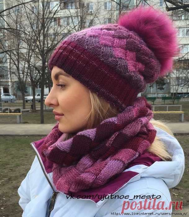 Вяжем в технике энтрелак