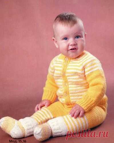 ВЯЖЕМ КОМПЛЕКТ НА 9-12 МЕСЯЦЕВ СПИЦАМИ