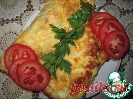 Яичные блинчики с курицей и грибами - кулинарный рецепт