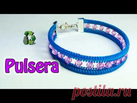 201. Manualidades: Pulsera con cremallera/zipper (Reciclaje) Ecobrisa.