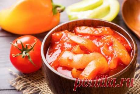 Лечо из болгарского перца с помидорами и уксусом — Сад Заготовка