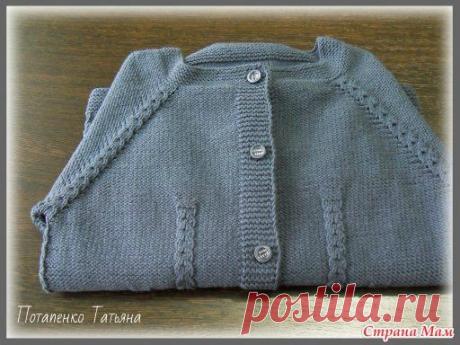 Кофточка для школы №2. Джинсовая. - Вязание - Страна Мам