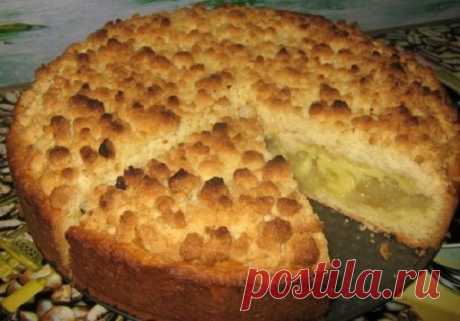 Песочный пирог с яблочной начинкой «Царский»