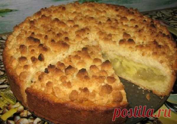 Песочный пирог с яблочной начинкой «Царский»