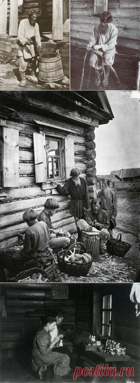 Промыслы русских крестьян. История в фотографиях - С миру по нитке, а у меня блог.
