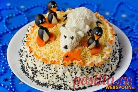 Салат "Северный полюс" с фото | Рецепт салата Северный полюс | Салат с соленой горбушей на Webspoon.ru